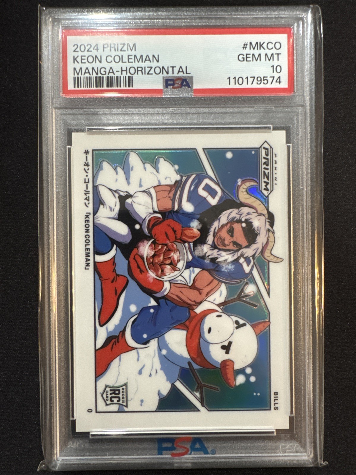 2024 Panini Prizm Keon Coleman Manga Rookie RC Buffalo Bills PSA 10