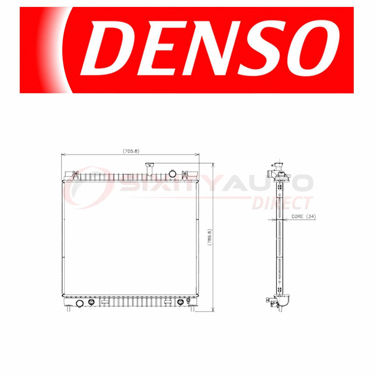 DENSO 221-3406 Radiator for CU2691 8012691 432689 3693 3150 2691 21460-ZQ00A ex