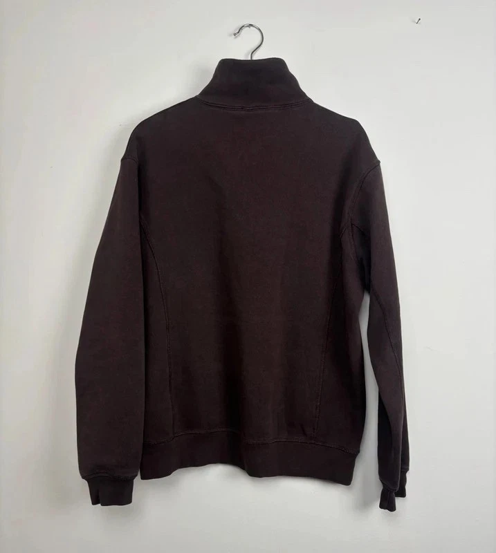 Zara Women’s Oversized Brown Quarter Zip Jumper Size M