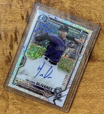 2021 1st Bowman Chrome Auto Helcris Olivarez Sparkle /299 Colorado Rockies CPAHO