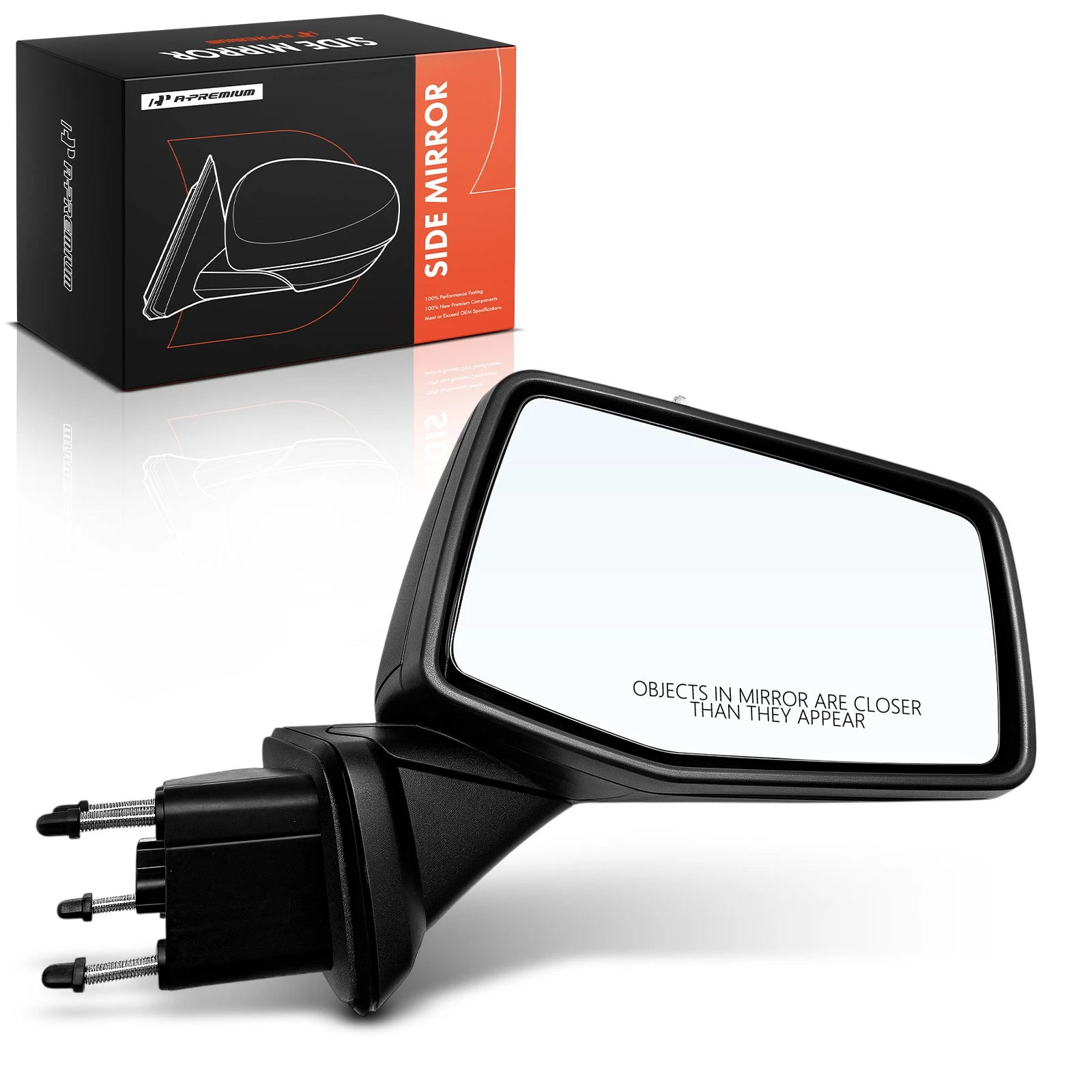 A-Premium Passenger Manual Mirror w/ Manual Fold for Chevy Silverado 1500 19-25