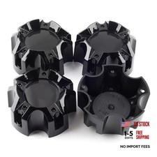 4.41in Wheel Center Caps for Ballistic Center Hubcaps, 4 Pack Black Center