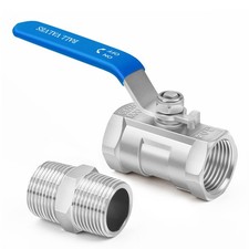 304 Stainless Steel 1 PC Type Ball Valve 1 Inch NPT Female Standard Port