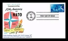NATO 50TH ANNIVERSARY FIRST DAY ISSUE CACHET FLASHBACK FLUEGEL US COVER
