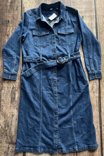 LANDS END JEANSKLEID BLAU DAMENGRÖSSE MEDIUM NEU MIT ETIKETT