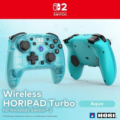 HORI Wireless HORIPAD Turbo (Aqua) for Nintendo Switch 2 Wireless Controller