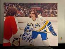 Jeff Carlson Signed 8x10 Photo Slapshot Autographed