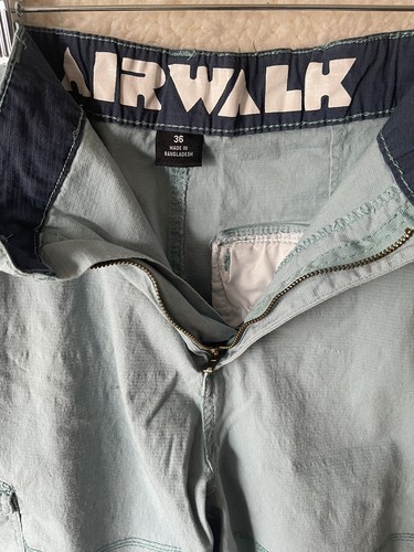 Airwalk Shorts Mens Size 36 Light Teal Cargo Pockets Bermuda Pants Casual Men - Picture 6 of 11