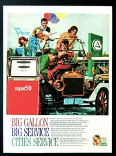 Cities Service gas advertisement vintage 1964 original print ad 13.5 x 10 inches