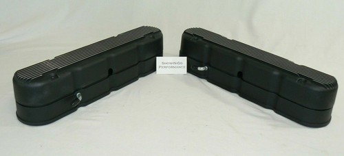 LS Finned Black Cast Aluminum Valve Covers with Coil Pack Wires for 4.3 6.0 6.2 - Picture 4 of 10