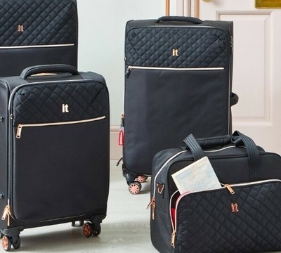 it black and rose gold holdall