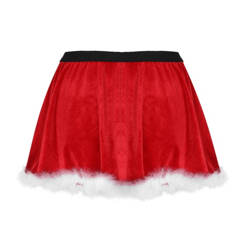 Womens Skirt A-Line Christmas Retro Fancy Dress Dance Mrs Claus Role Play Sexy - Picture 15 of 26