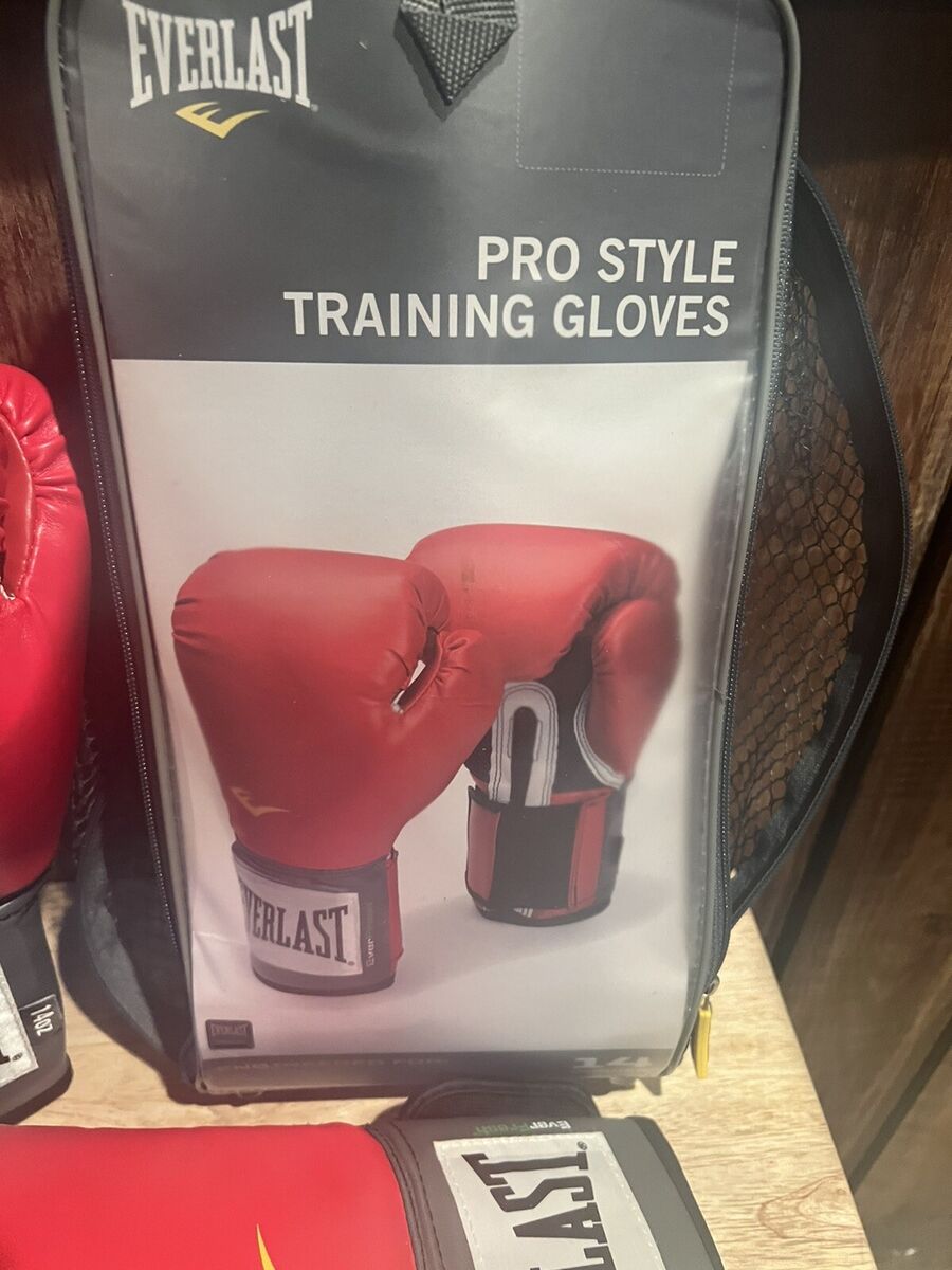 Everlast Pro Style Training Boxing Gloves 14 oz Red & White Everlast Pro Style Training Boxing Gloves 14 oz Red & White