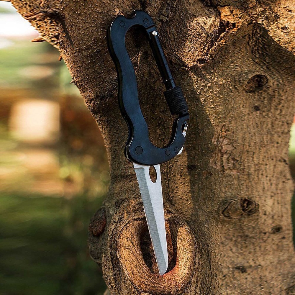 17-in-1 Multi-Tool Carabiner with Knife Screwdriver and Bottle Opener for Hiking Camping 17-in-1 Multi-Tool Carabiner with Knife Screwdriver and Bottle Opener for Hiking Camping