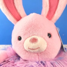 Hug Me Fluffy Bunny Peluche Pastel Tie Dye 11" Conejo de Pascua Walgreens Rosa Cara