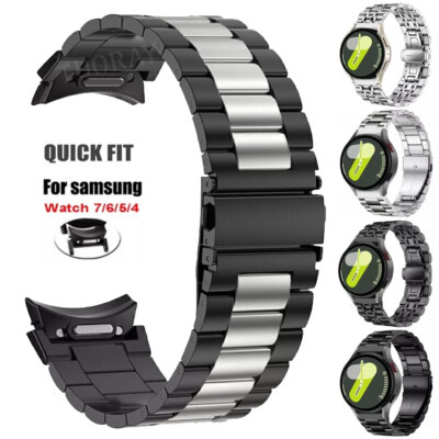 Quick Fit Strap for Samsung Galaxy Watch 7/FE/6/5/4 40mm 44mm 5 Pro Metal Band