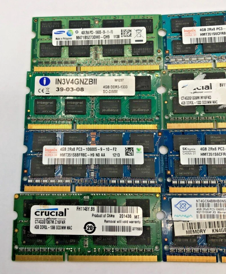 8GB 2 x 4GB Laptop RAM DDR3 SODIMM Mixed brands Mixed Speed (OFFERS WELCOME) - Image 2 of 4