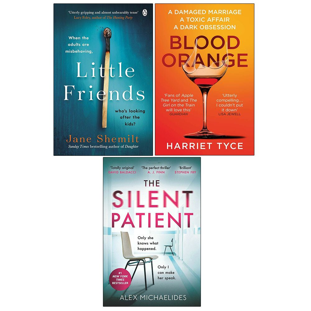 Little Friends, Blood Orange, The Silent Patient 3 Books Collection Set PB NEW