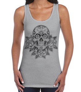 skull vest top womens