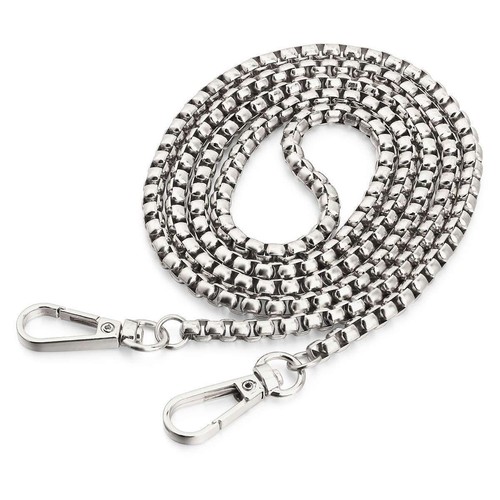 Purse Chain Strap Silver Handle Shoulder Crossbody Handbag Metal Replacement 47" - Picture 20 of 20