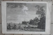 ACQUAFORTE J. PH. HACKERT INCISA GAETANO TESTOLINI VUE ST. VALERY SUR LA SOMME