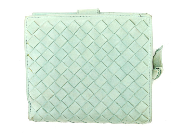 Bottega Veneta Wallet Purse Intrecciato Blue Woman unisex