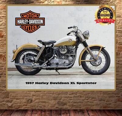 Harley Davidson - 1957 XL Sportster - Rare - Metal Sign 11 x 14 | eBay