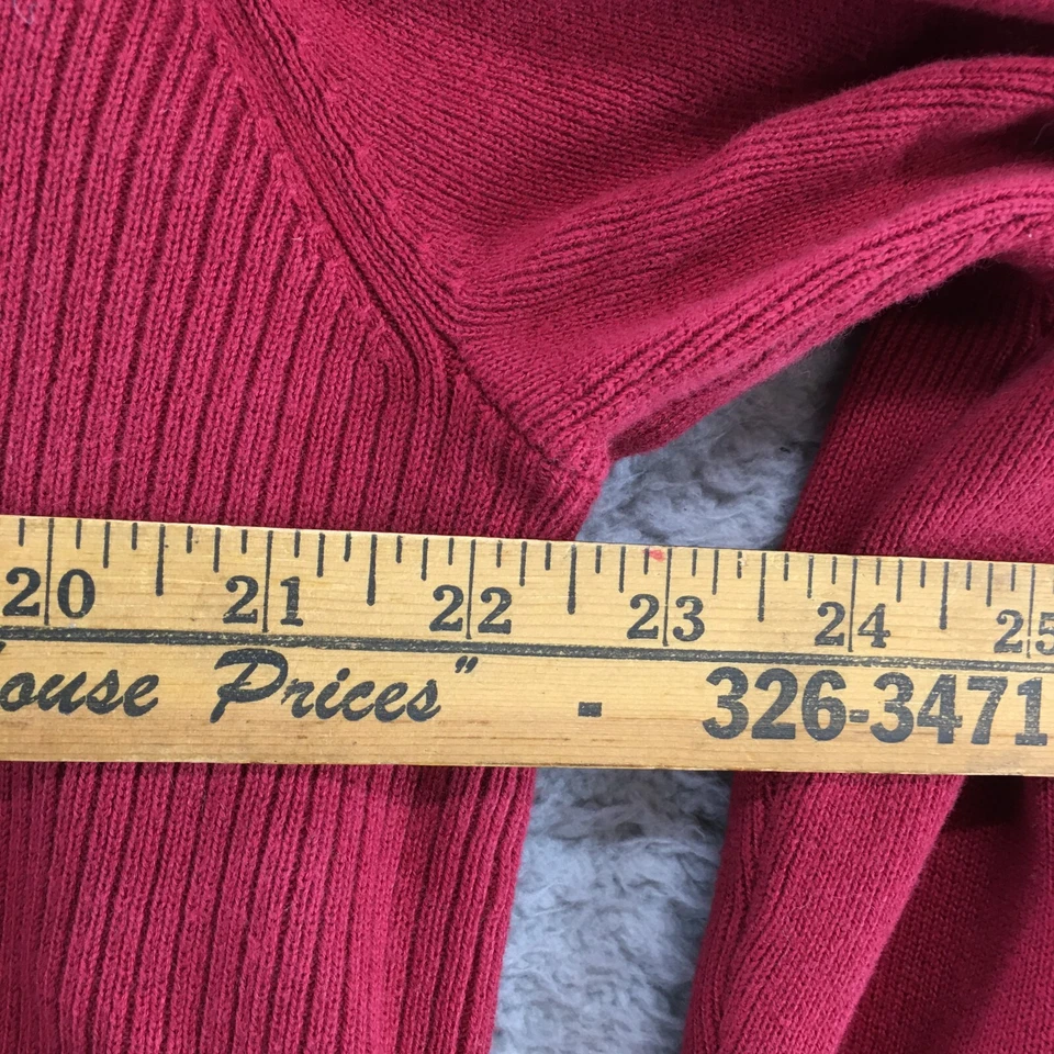 Suéter Pullover Levis Para Hombre Grande Rojo Algodón Tejido Manga Larga Cuello Redondo Básico Foto 4 de 4