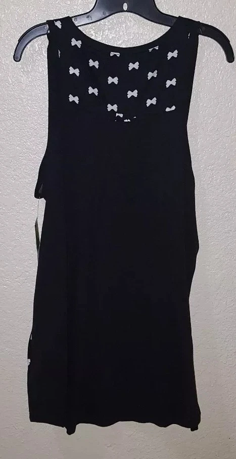 Nuovo con etichetta! Kate Spade New York Mini Chemise Nera con Fiocchi XL
