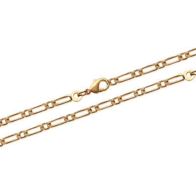 Diamante Certificato IGI Collana O Bracciale Catena Figaro In Oro Giallo Solido 14K - Lunghezze 7-30 Pollici, Spessori 2-12mm, Made In Italy Catena Oro 14k Figaro