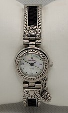 Ladies Premier Designs Petite Silver Tone Brown Leather Band Analog Watch K3