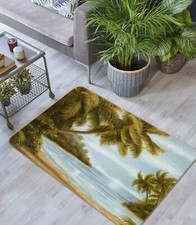 3D Seaside Coconut Tree NAO7552 Game Rug Mat Elegant Photo Carpet Mat Fay