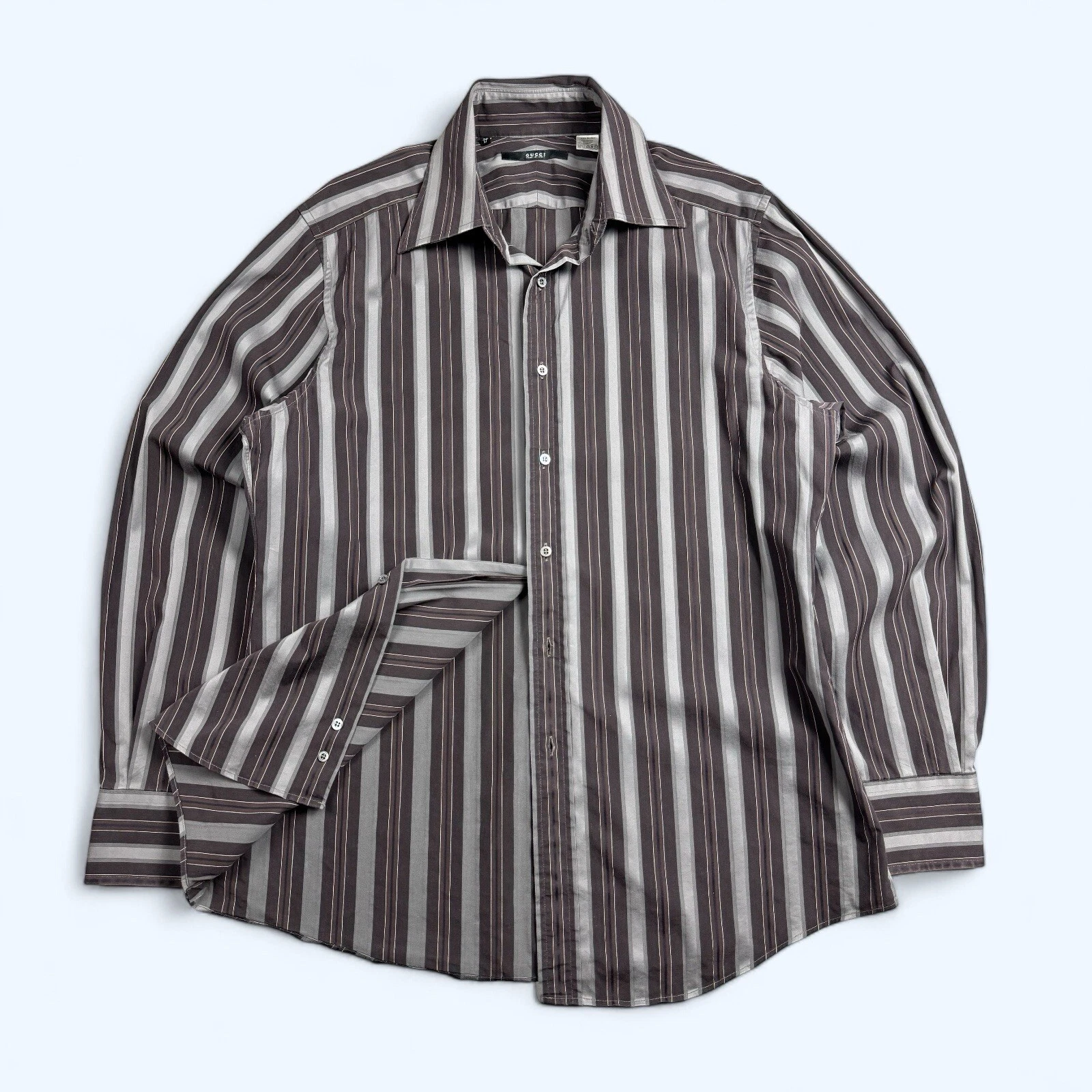 Autentica camicia Gucci a righe taglia 43 17