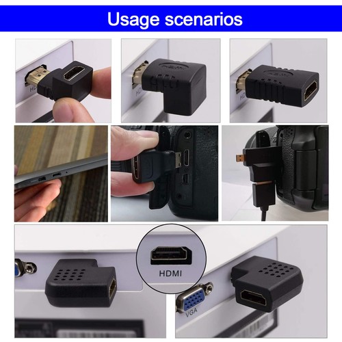 10Pcs Mini Hdmi Micro Hdmi Male to Female/Female to Female Hdmi Adapters - Picture 4 of 9