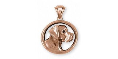 Great Dane Pendant Jewelry 14k Rose Gold Handmade Dog Pendant GD11-PRG