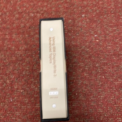 Using Ibm Displaywrite 3: Advanced Topics Sra 5.25 Floppy
