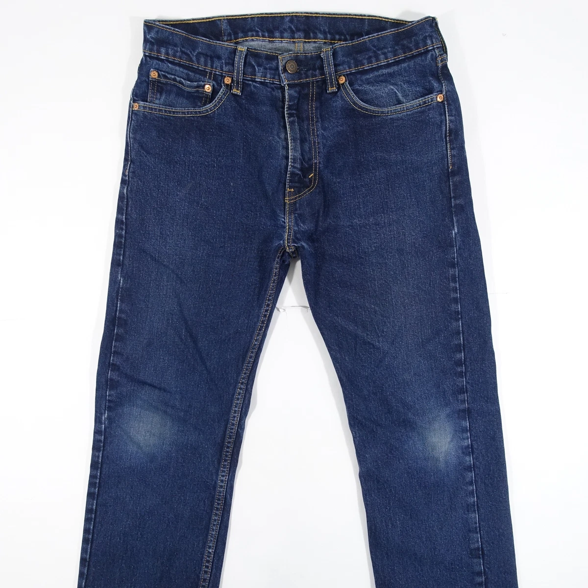 LEVIS 505 1453 FADED DARK BLUE 32X30 REGULAR STRAIGHT JEANS MENS