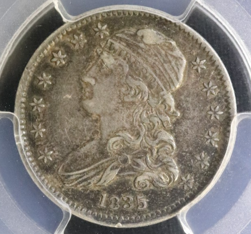 1835 Capped Bust Quarter PCGS Graded XF45 CAC! - Picture 3 of 4