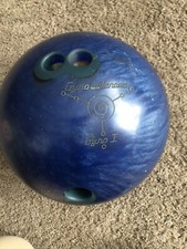 Vintage EBONITE Gyro-balanced "Gyro I" - Bowling Ball - 15 Lbs - Drilled Blue