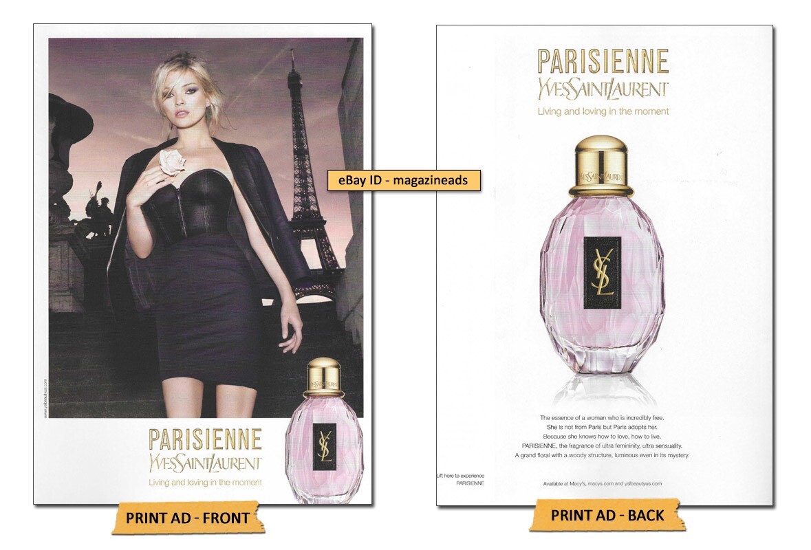 YVES SAINT LAURENT Fragrances 2-Page PRINT AD 2009 KATE MOSS PARIS