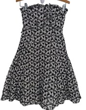ANTHROPOLOGIE MOULINETTE SOEURS Overwhelmed Asters 3D Flower Dress Sz 0 READ