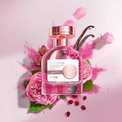 Eau De Parfum Avon Artistique Rose Somptueuse - Vaporisateur 10ml, Notes Grenade-rose-vanille, Neuf