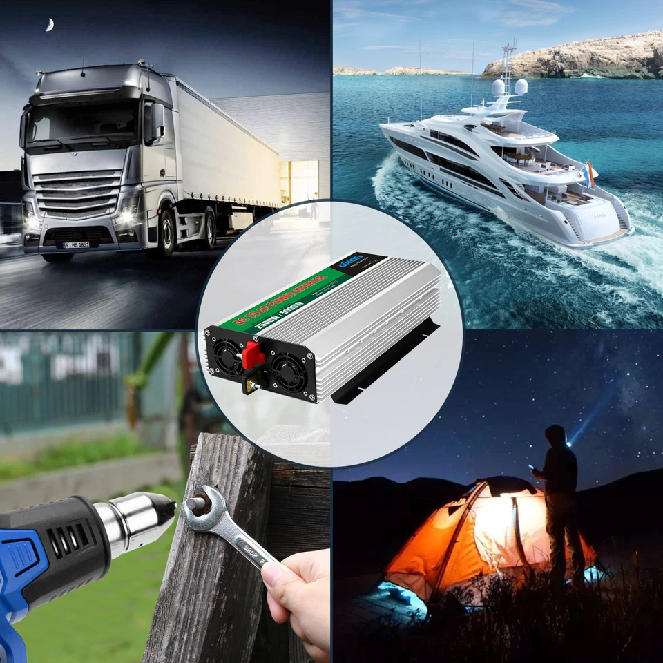 2500W/5000W Power Inverter Modified Sine Wave 12V to 240V Durable Giandel - image 3 of 4