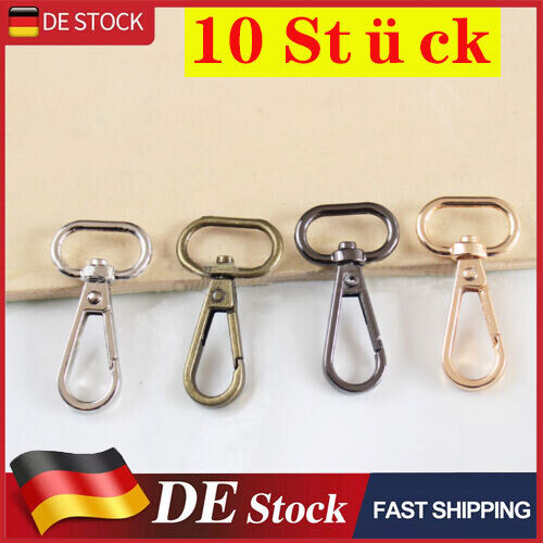 10Pcs Zinklegierung Hummer Verschluss Trigger Clip Schlüssel Kette Ring Haken J