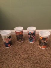Vintage 1992 McDonald s Batman Returns Plastic 32 Ounce Cup Lot of 4 Different