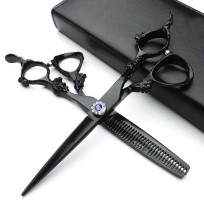 Japanische Stahl Friseurschere Friseursalon Haarschneide-/Ausdünnungsschere 7 Zoll