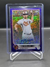 2022 TOPPS CHROME!  ALEX WELLS!  RC!  ON-CARD AUTO!  PURPLE SPECKLE!  #/299!