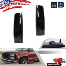 Smoked Front Side Marker Corner Lights Cover For 1988-1993 GMC K1500 K2500 K3500