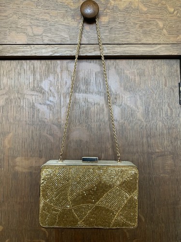 Saks Fifth Avenue Gold Evening Bag Great Condition