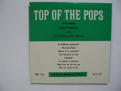 BOB SMART DANNY PAUWELS Top Of The Pops EP Folklore Americain+7 45